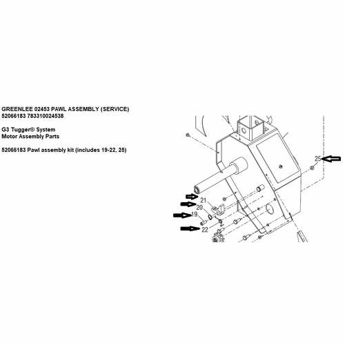 GREENLEE 02453  PAWL ASSEMBLY (SERVICE)  52066183 783310024538