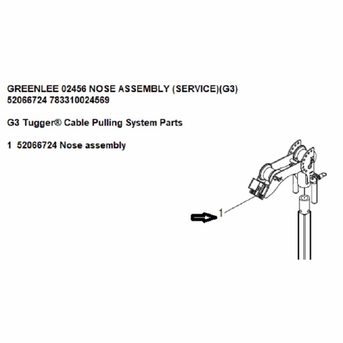 Greenlee 02456 Nose Assembly (Service)(G3) 52066724 783310024569