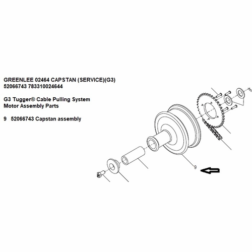 Greenlee 02464 Capstan (Service)(G3) 52066743 783310024644