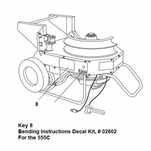 Greenlee 02602 Decal Kit Bending Instructions (555C) 52067061 783310026020