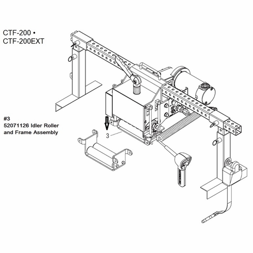 Greenlee 03626  Idler Roller & Frame Assembly Kit  783310036265/52071126
