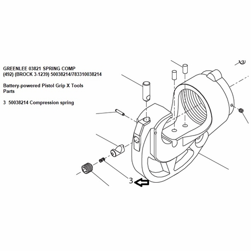 Greenlee 03821 Spring Comp (492) (Brock 3-1239) 50038214/783310038214