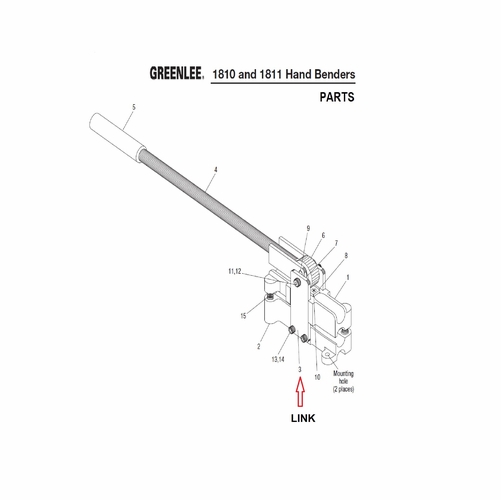 Greenlee 04319 Link Bender (1810/1811) 50043196/783310043195