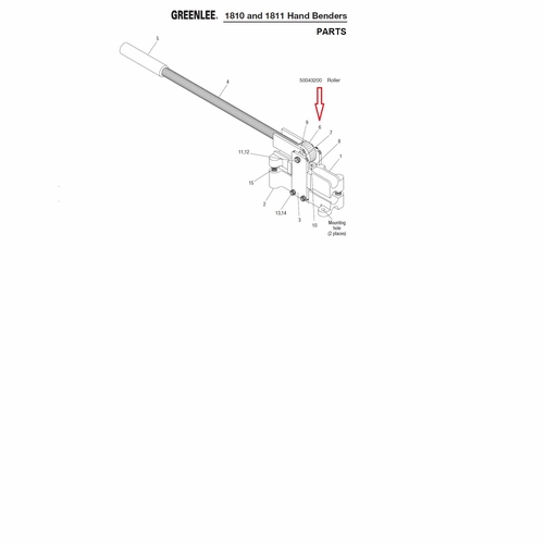 Greenlee 04320 Roller Bender (1810/1811) 50043200/783310043201
