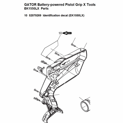 Greenlee  04377G Decal, Ident (Ek1550Lx) 52079269 / 783310043775