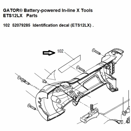Greenlee  04394G Decal, Ident (Ets12Lx) 52079285 / 783310043942