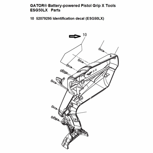 Greenlee  04417G Decal, Ident (Esg50Lx) 52079295 / 783310044178