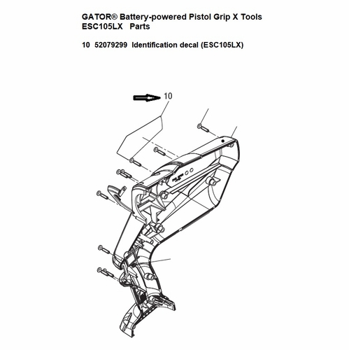 Greenlee  04421G Decal, Ident (Esc105Lx) 52079299 / 783310044215
