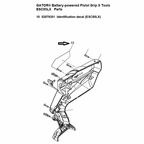 Greenlee  04422G Decal, Ident (Esc85Lx) 52079301 / 783310044222
