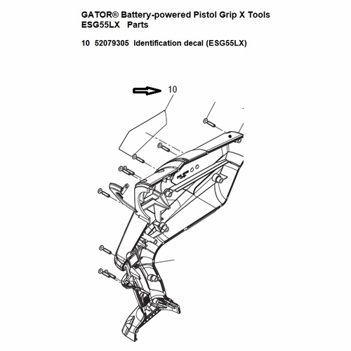 Greenlee  04424G Decal, Ident (Esg55Lx) 52079305 / 783310044246