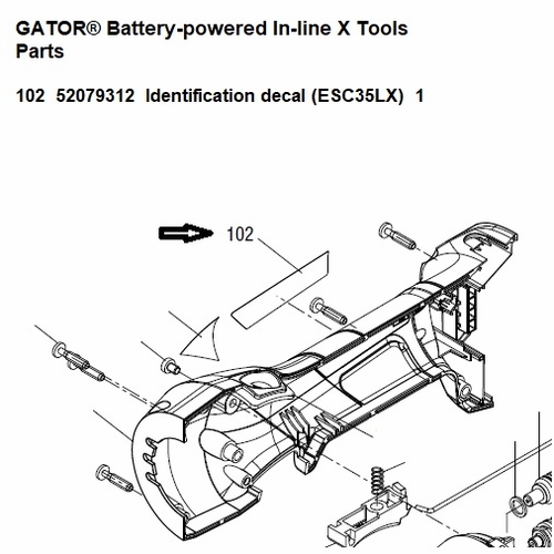 Greenlee 04427G DECAL, IDENTIFICATION (ESC35X) 52079312 783310044277