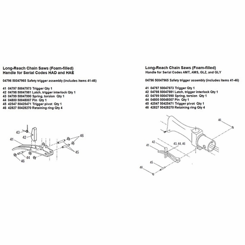 Greenlee 04796 Interlock Assy,Trigger (Lrcs) 50047965 / 783310047964