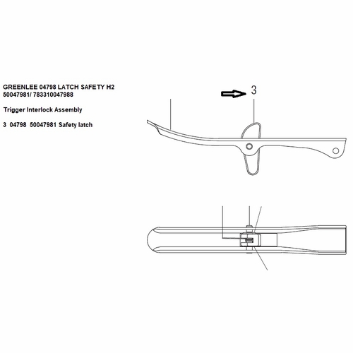 Greenlee 04798 Latch Safety H2 50047981/ 783310047988