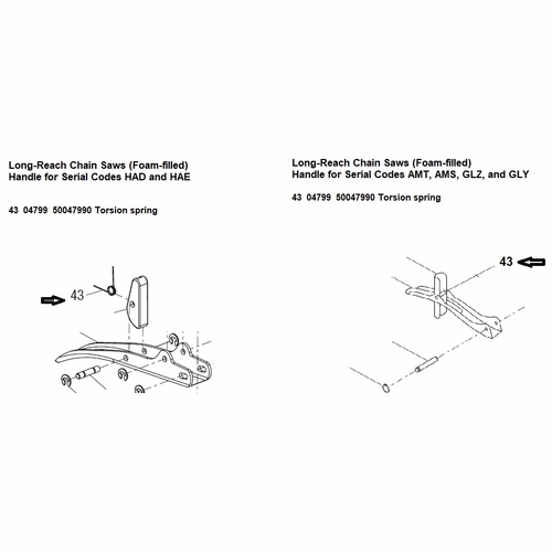Greenlee 04799 Spring,Torsion 50047990 / 783310047995
