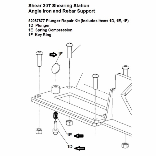 Greenlee  04825G Plunger Repair Kit 30T 52087877 / 783310048251