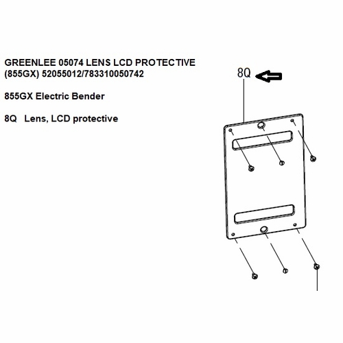 Greenlee 05074 Lens Lcd Protective (855Gx) 52055012/783310050742