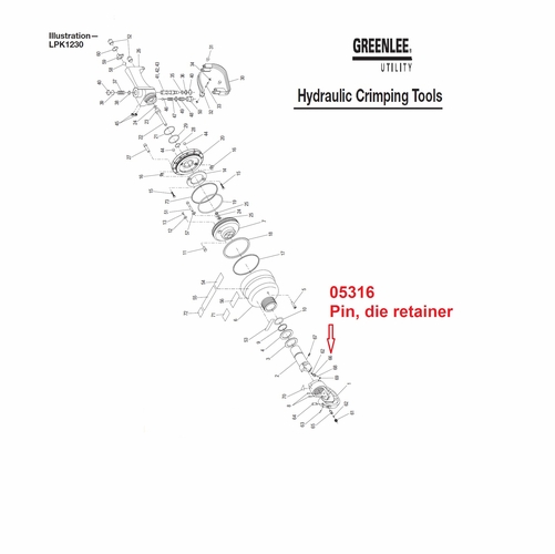 Greenlee 05316 Pin Die Release 50053167/783310053163