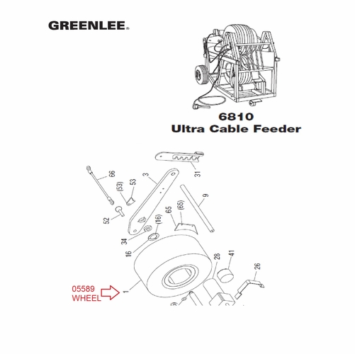 Greenlee 05589 Wheel 50055895/783310055891