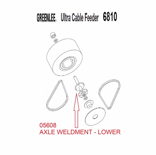 Greenlee 05608 Axle Weldment-Lower 50056085/783310056089