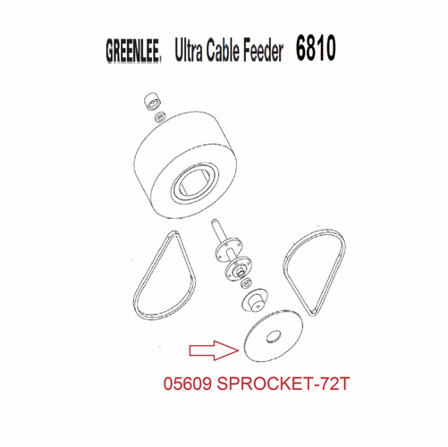 GREENLEE 05609 SPROCKET-72T 50056093/783310056096