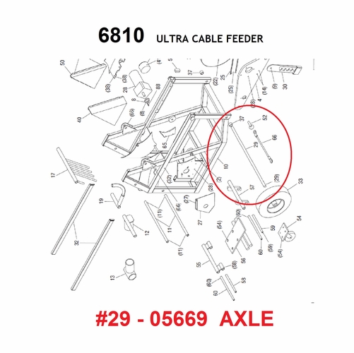 Greenlee 05669 Axle 50056697/783310056690