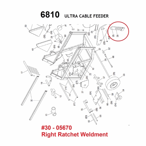 Greenlee 05670 Ratchet Weldment-Rh 50056700/783310056706