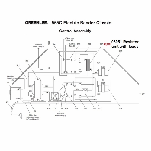Greenlee 06051 Resistor Unit Assembly Motor Shunt 50060511/783310060512