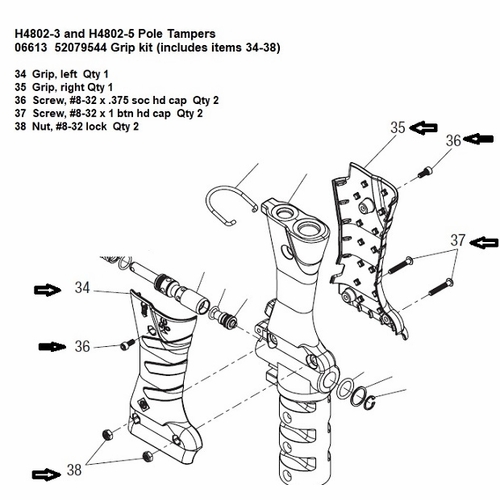 Greenlee  06613 Grip Kit (H4802-3  H4802-5) 52079544 / 783310066132