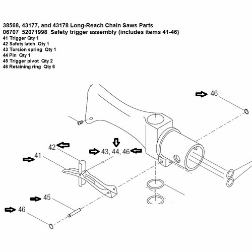 GREENLEE 06707 INTERLOCK TRGGR ASSY COOL GRPS (LRCS) 52071998 / 783310067078