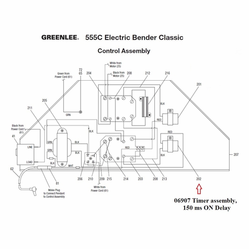 Greenlee 06907 Timer Assembly 150Msec 50069071/783310069072