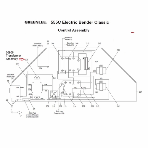 Greenlee 06908 Transformer Assembly 50069080/783310069089