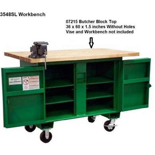 Greenlee 07215  Top, Butcher Block 36X60X1.5 (W/O Holes) 783310072157/52081505