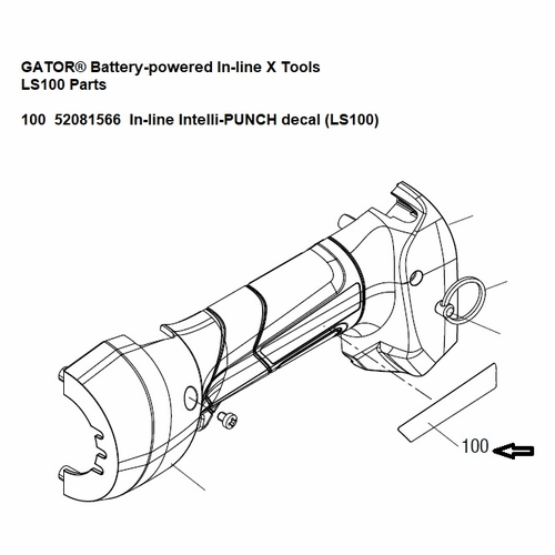 Greenlee  07222G Decal, Intelli-Punch (Ls100) 52081566 / 783310072225