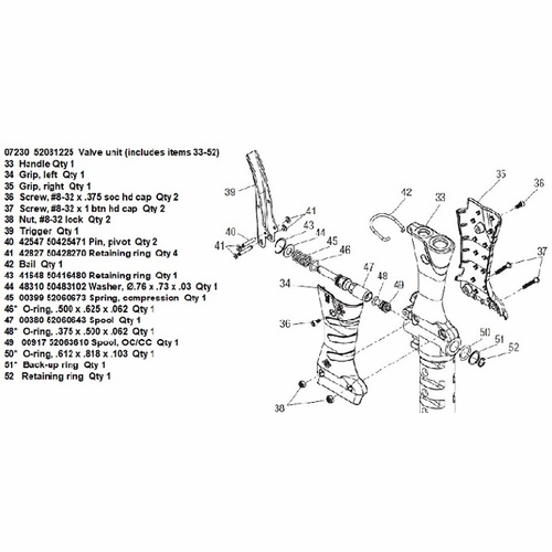 Greenlee  07230 Valve Unit, Replacement(H4802-3)  52081225 / 783310072300