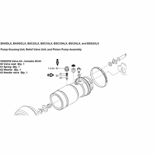 Greenlee 07414 Valve Kit 783310074144/52082059