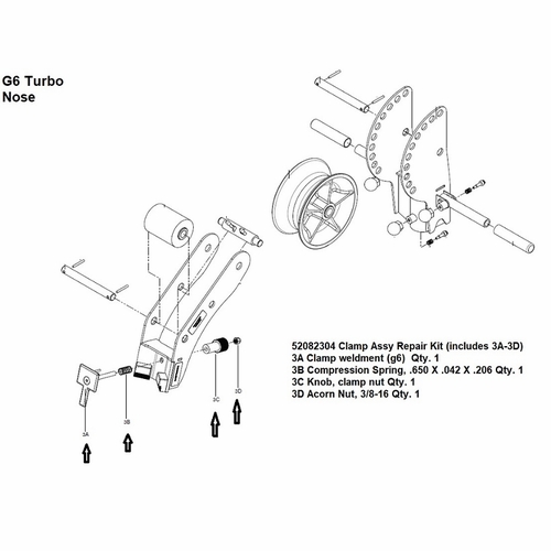 Greenlee 07537  Clamp Assy Repair Kit (G6) 783310075370/52082304