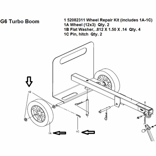 Greenlee 07544  Wheel Repair Kit (G6)  783310075448/52082311