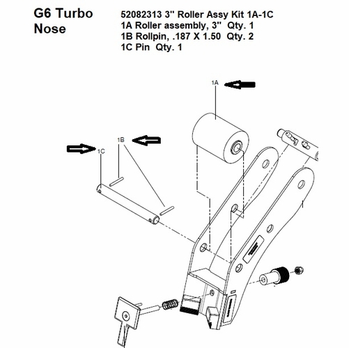 Greenlee 07554  Roller Assy Kit, 3 Inch  (G6) 783310075547/52082313