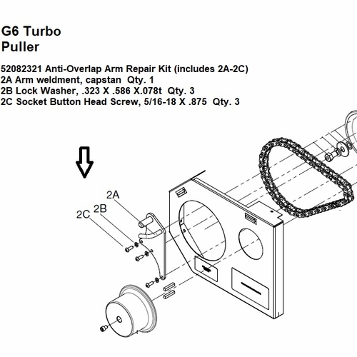 Greenlee 07560  Anti-Overlap Arm Repair Kit (G6) 783310075608/52082321