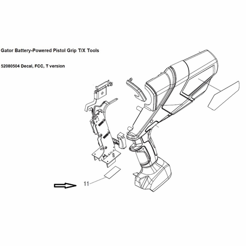 Greenlee 07697  Decal, Fcc T 783310076971/52080504
