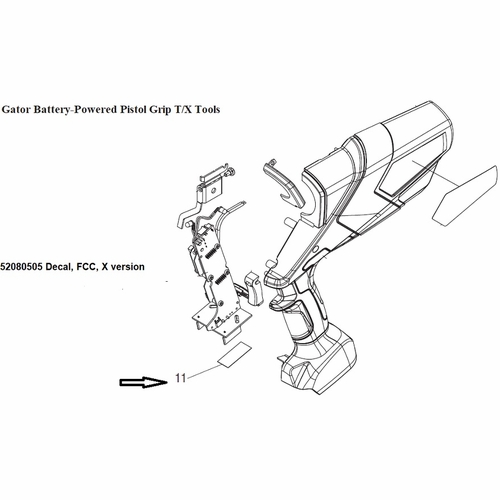 Greenlee 07698  Decal, Fcc X 783310076988/52080505