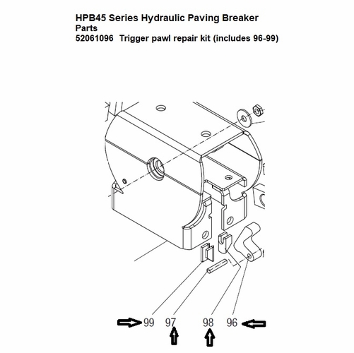 GREENLEE 07741 TRIGGER PAWL REPAIR KIT(HPB45) 52061096 / 783310077411