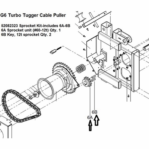Greenlee 07769  Sprocket Kit, 12T (G6) 783310077695/52082323