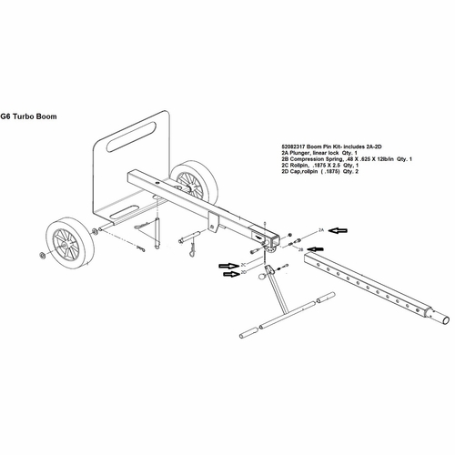 GREENLEE 07773 BOOM PIN KIT (G6) 783310077732/52082317