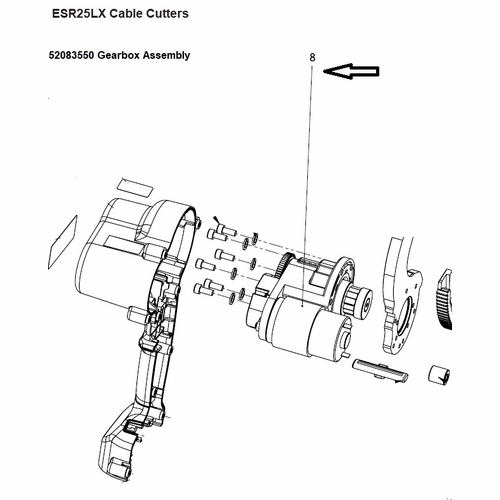 Greenlee 08016  Motor Gearbox Kit  783310080169/52083550