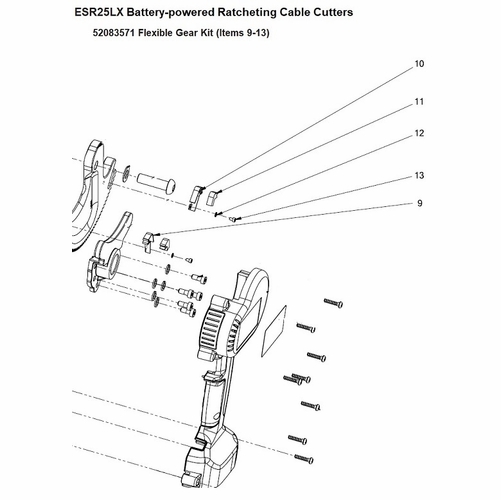 Greenlee 08017  Flexible Gear Tooth Kit  783310080176/52083571
