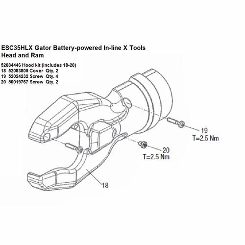 Greenlee 08273  Hood Kit 783310082736/52084446