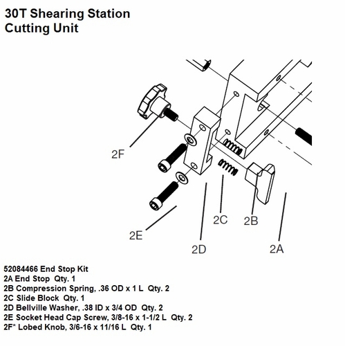 GREENLEE 08278 END STOP KIT 783310082781/52084466