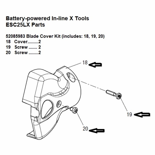 GREENLEE 08834G BLADE COVER KIT (ESC25LX) 52085983 / 783310088349