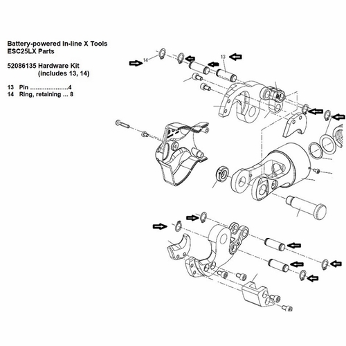GREENLEE  08858G HARDWARE KIT (ESC25LX) 52086135 / 783310088585